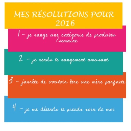 Mes résolutions pour cette année !